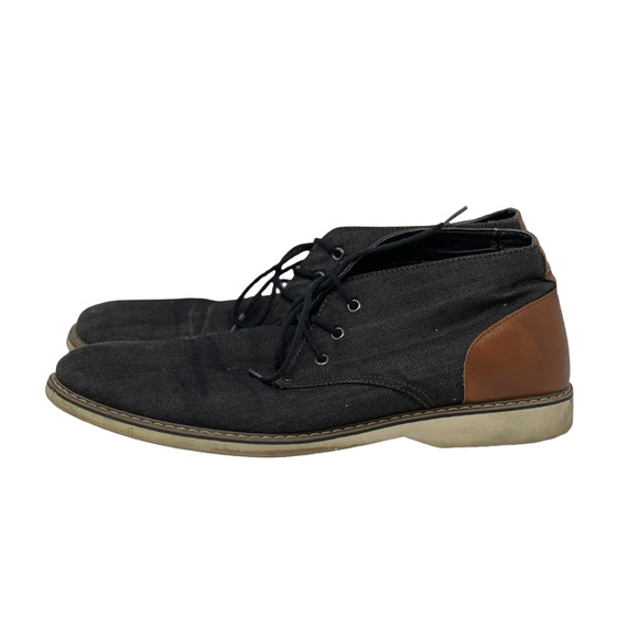 Steve Madden Brandon Chukka Boots | Men\'s Size 5 Steve Madden Brandon Black Denim Leather Laced BoysChukka  main image 3
